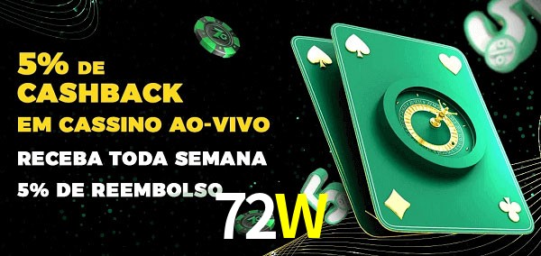Promoções do cassino ao Vivo 72W